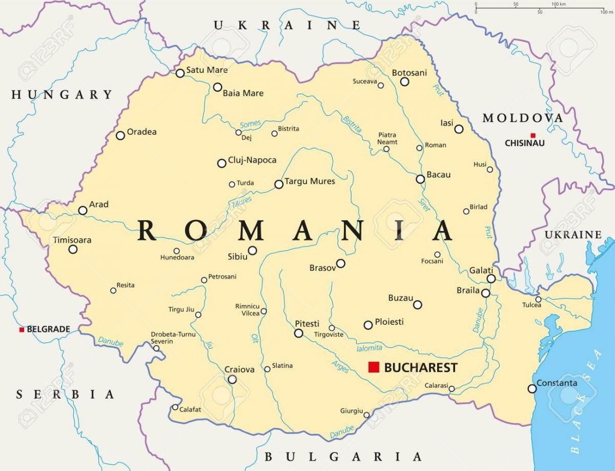 карта на Букурещ, Румъния