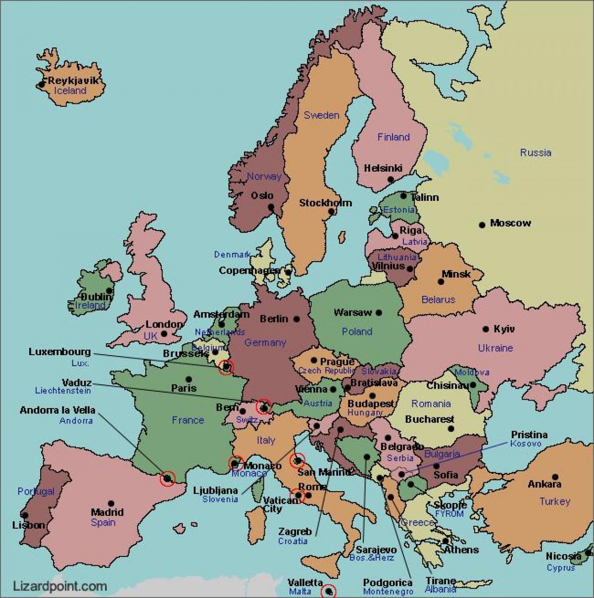 Карта На Букурещ Европа