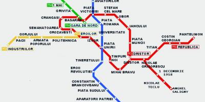 Карта на метрото на Букурещ, Румъния