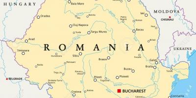Столицата на Румъния на картата