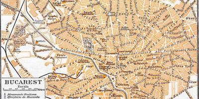 Старият град на Букурещ картата