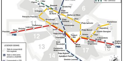 Карта на метрото Бухарестская