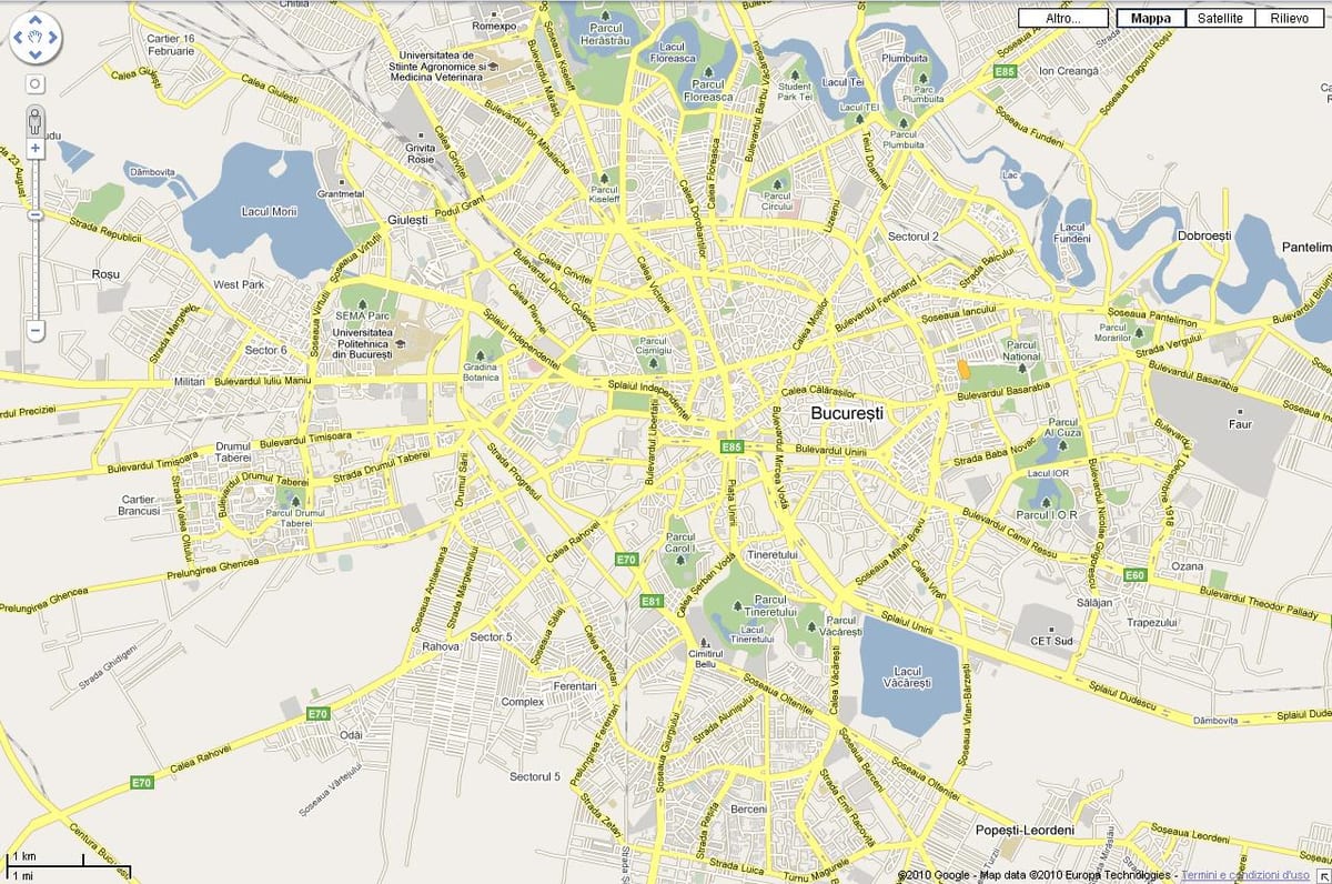 букурещкият картата