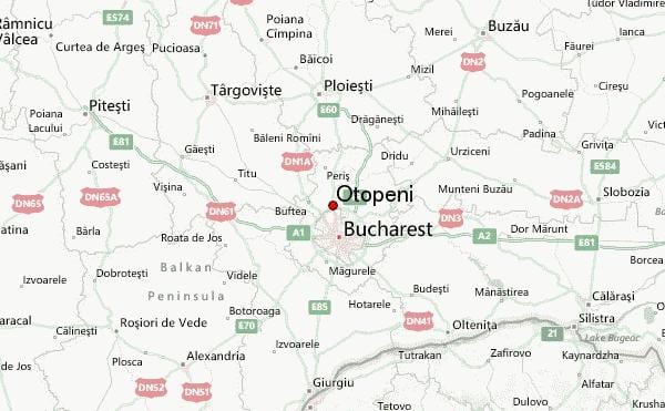 летище отопени картата