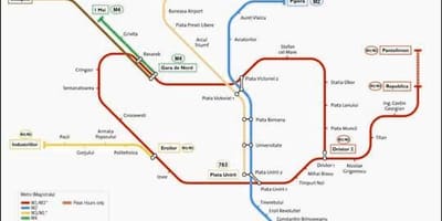 Карта на Букурещ автобуси 