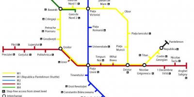 Карта на Букурещ обществен транспорт 